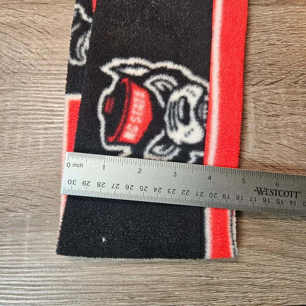 NC State Wolfpack Fleece Scarf Red Black White NCAA Collegiate Fringe Winter